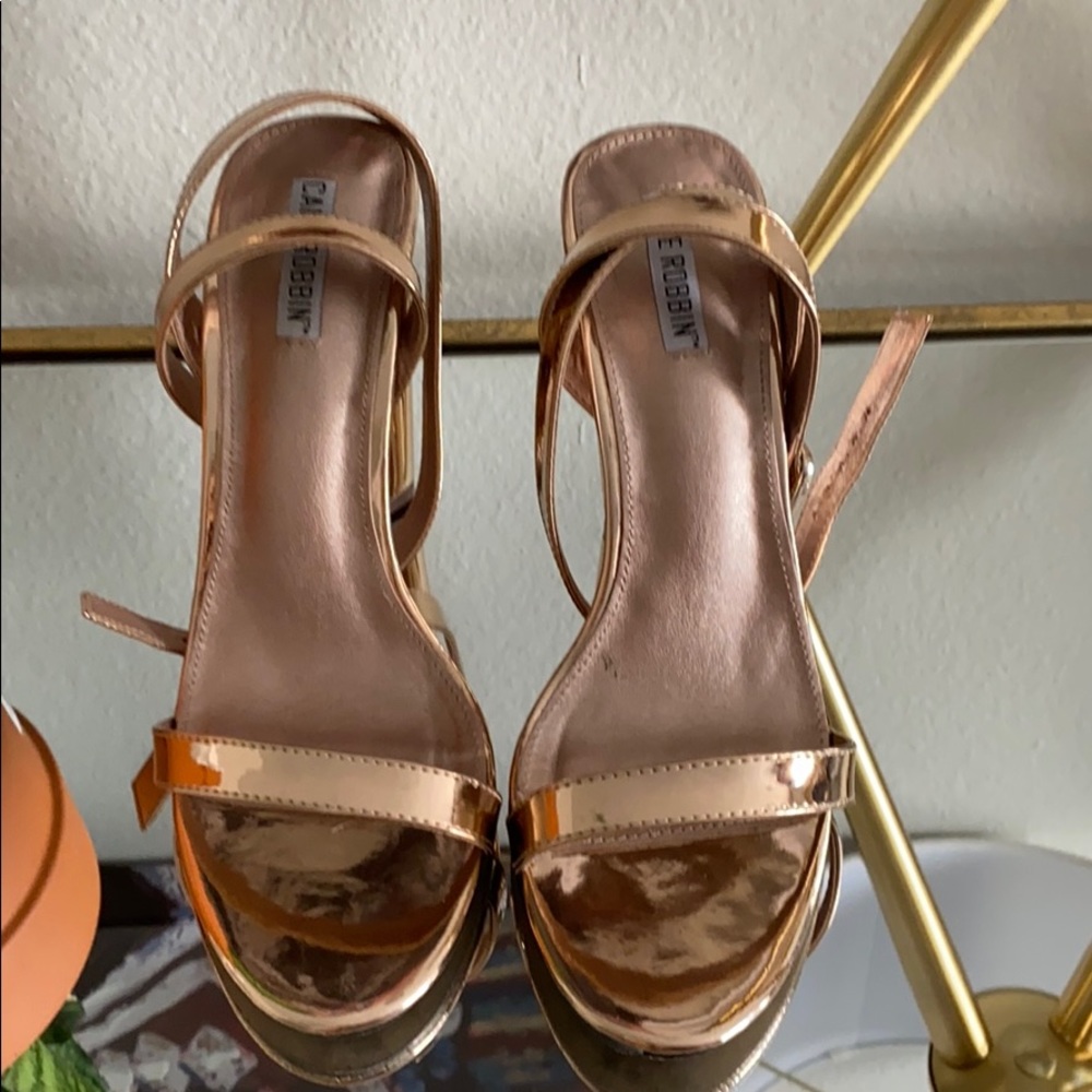 Gold Heeled Sandals